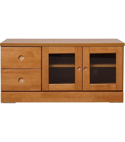 【値下げ】日本製|大川家具 テレビボード 幅93cm｜アンティーク調 ブラウン Amazon｜大川家具 アビライト 日本製 テレビボード アンティーク