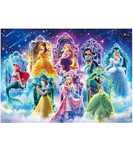 レア　JDS ディズニー　プリンセス　パズル　ピン Amazon | テンヨー(Tenyo) 【日本製】 300ピース ホログラムピース