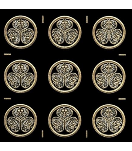 Amazon.co.jp: 戦国武将 家紋 蒔絵シール 「徳川家康 三葉葵 (家康葵