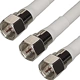 長さ指定可能 アンテナケーブル 0.1m 10cm 国産ケーブル使用 2K 4K 8K 地上 BS 110度CSデジタル放送対応 同軸ケーブル 両端F型接栓 テレビ 配線 (0.1ｍ, 1本, 白)