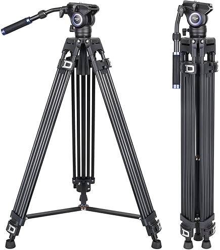 Amazon | VILTROX プロ三脚 188cm可能 3way雲台 VX-18M ビデオ