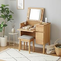 Amazon｜【化粧水がすっぽり収納できる】 ドレッサー デスク