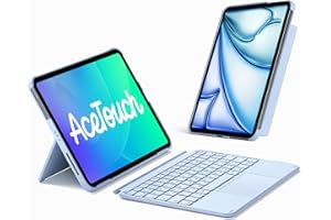 Inateck iPad A16 第11世代/第10世代用 軽量JIS日本語配列キーボードケース iPad Air 11インチ M4 2026/M3 2025/M2 2024 Air第5/4世代10.9インチ Pro11インチ第4/3/2/1世代対応 横/縦置き対応 着脱式キーボード 超高精度タッチパッド搭載 Type-C充電式 KB04122 ブルー