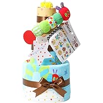 Amazon.co.jp: はらぺこあおむし おむつケーキ 出産祝い 名入れ