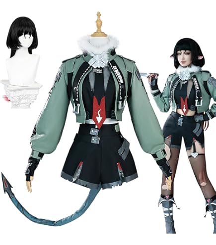 エレン・ジョー 制服 コスプレ衣装 【尻尾ウィッグ付き】 Amazon | ゼンレスゾーンゼロ エレン・ジョー コスプレ衣装