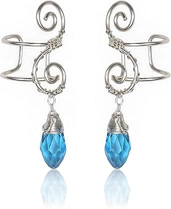 Amazon Co Jp Owmell エルフイヤーカフ シルバーパールビーズイヤリング 手作り フィリグリー 妖精 エルフ コスプレ ファンタジーコスチューム ホビー