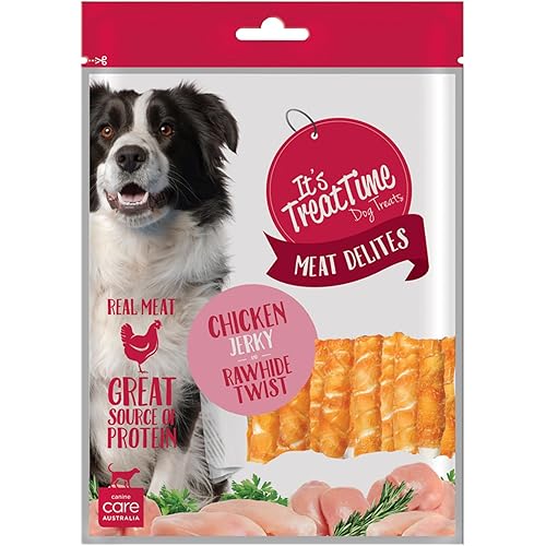 It's Treat Time Meat Delites Chicken Twist Sticks Dog Treat, 100G, Real Meat, Great Source of Protein, Tartar Control, Suitab