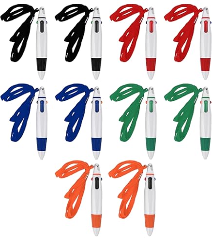 Amazon | タキザワ 使い切りイベント用紐付4色ボールペンメタル