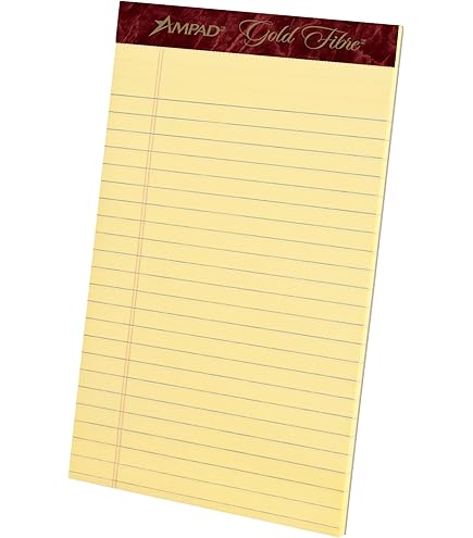 Ampad 20-304 Evidence Perf Top 5x8 Pads, Legal Ruled, Red Margin, White, 50 Shts, Dozen