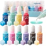 レジン 着色剤 UVレジン用染料 マカロン10色 エポキシ樹脂顔料 高濃度 レジン液用 カラー 樹脂着色用 樹脂/アルコールインク紙/ガラス/セラミック/金属などに適用 10ml