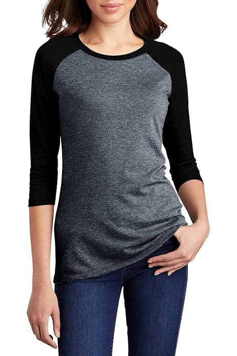 Foshow Womens Baseball Raglan Color 