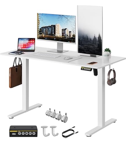 Amazon | VECELO 昇降式デスク 電動 スタンディングデスク オフィス