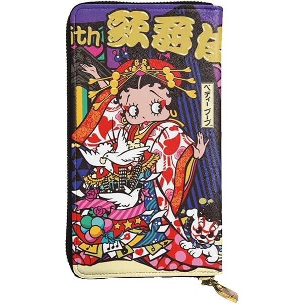 ihomi. 長財布 ベティちゃん 本革 Betty Boop タトゥー柄 ihomi. 長