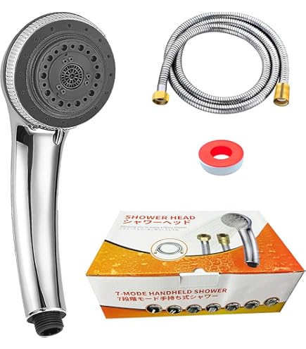 Amazon.co.jp: 7種類の水流 節水 シャワーヘッド 7段階調節 ハンド