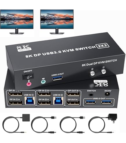 Amazon.co.jp: MT-VIKI DisplayPort 切替器 2ポート、DP切り替え器2