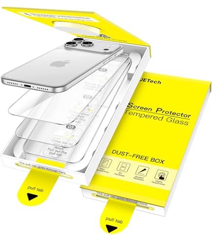 thumbnail image 2 of JETech Shatterproof Screen Protector For IPhone 17 Pro Max 6.9-Inch, 9H Tempered Glass Military Grade Film With Easy Installation Tool, Case- Friendly, HD Clear, 3-Pack: Screen Protectors 2 of 12