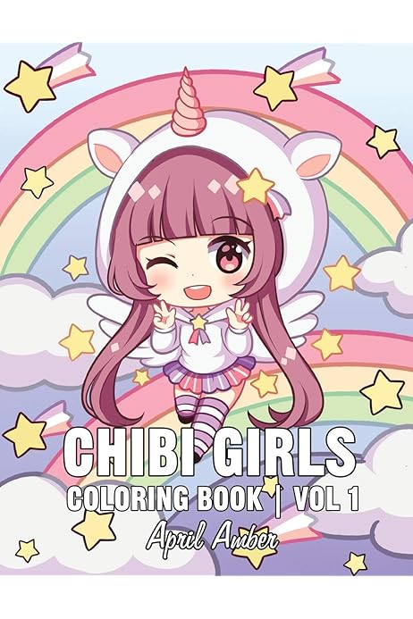 Chibi Girls Coloring Book For Kids With Cute Lovable Kawaii Characters In Fun Fantasy Anime Manga Scenes Amber April 9781089521457 Amazon Com Au Books