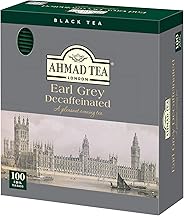 AHMAD TEA ( アーマッドティー ) デカフェ アールグレイ ティーバッグ 100袋入り [ カフェインレス タイプ 個包装 ]