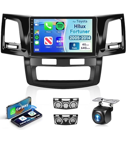 Cadre Radio Tableau De Bord 9 Pouces Pour Toyota Fortuner/Hilux/Vigo - Adaptation Autoradio Android, Installation Plug And Play