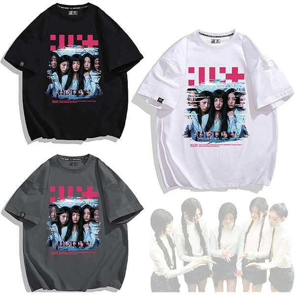 Amazon.co.jp: [JINZE] ILLIT Tシャツ アイリット グッズ モカ