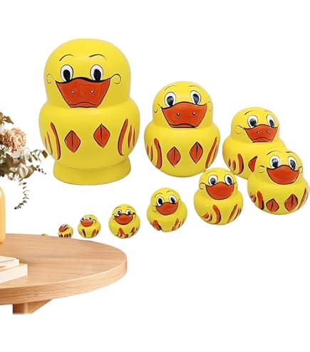 新品　ロシア製 マトリョーシカ　10cmサイズ 5体セット　あひる マトリョーシカ人形(5点セット) | JTBショッピング