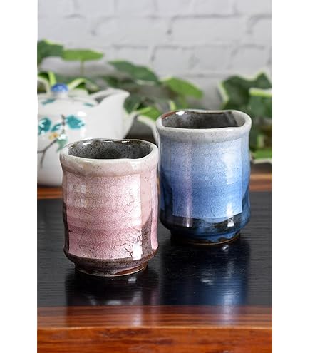 Amazon | 重要無形文化財 人間国宝島岡達三 象嵌赤絵夫婦湯呑 共箱