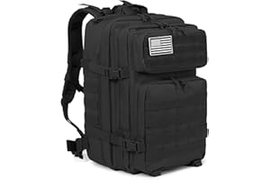 [QT&QY] 45リットルミリタリー タクティカルバックパック Molle アーミーアサルトパック3日間 バグアウトバッグ ハイキング用リュックサック、ツリーキング用リュックサック