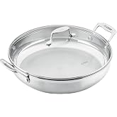 Scanpan Impact Stainless Steel Chef Pan with Tempered Glass Lid, 28cmØ, Induiction Compatible, Dishwasher Safe