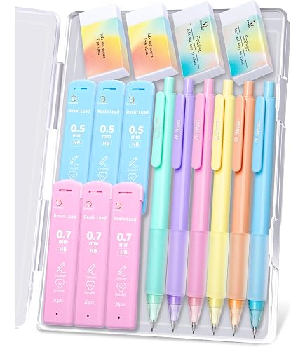 M&G 0.9mm Mechanical Pencil Set - 2 Pencils With 20 HB Lead Refills, For Writing, Drafting, Sketching, Office & School