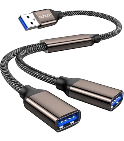 BASESAILOR USB Splitter Y Cable 0.3M, 1 Male to 4 Female