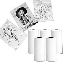 Amazon.co.jp: LIKENNY 感熱ロール紙 ラベルシール 56*25mm 5巻セット