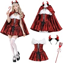 Amazon.co.jp: [milky time] 小悪魔 デビル コスプレ ハロウィン