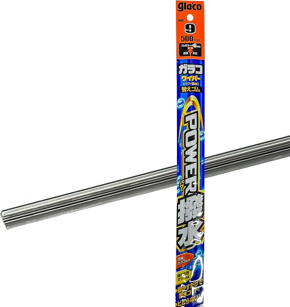 SOFT99 No.9 04509 Replacement Wiper Blade for Glaco Wiper Super Water Repellent, Rectangular, 19.7 Inches (500 mm) - 1