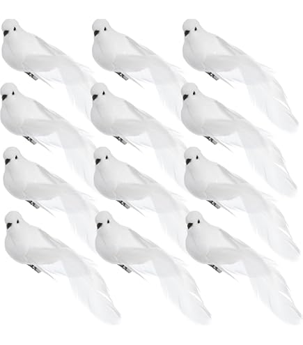 Amazon.co.jp: クラフト用ミニ鳩36個 1.5インチ バルク ホワイトハト