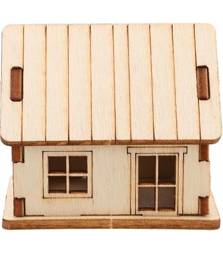Amazon | ウッディジョー(Woody JOE) 灯2 ログハウス 森の家 木製模型
