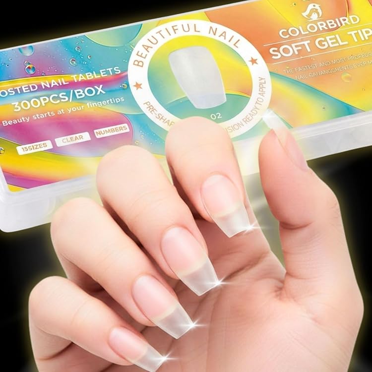 Amazon | ネイルチップ クリア ショートバレリーナ 10サイズ 100枚