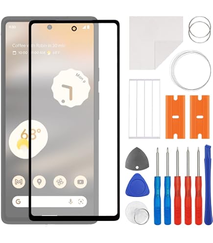 Amazon | Google Pixel 6a GX7AS GB62Z 6.1インチ用ブラックアウター