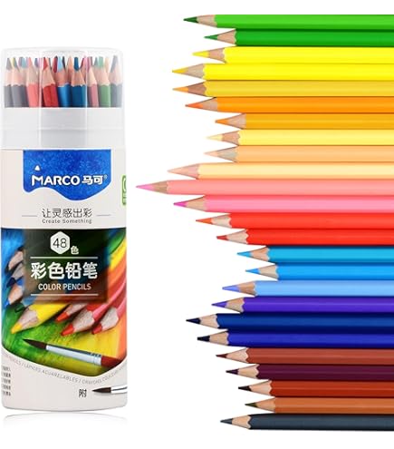 Amazon | Marco 色鉛筆 油性 72色 塗り絵 芯2.9mm 折れにくい 色鮮やか