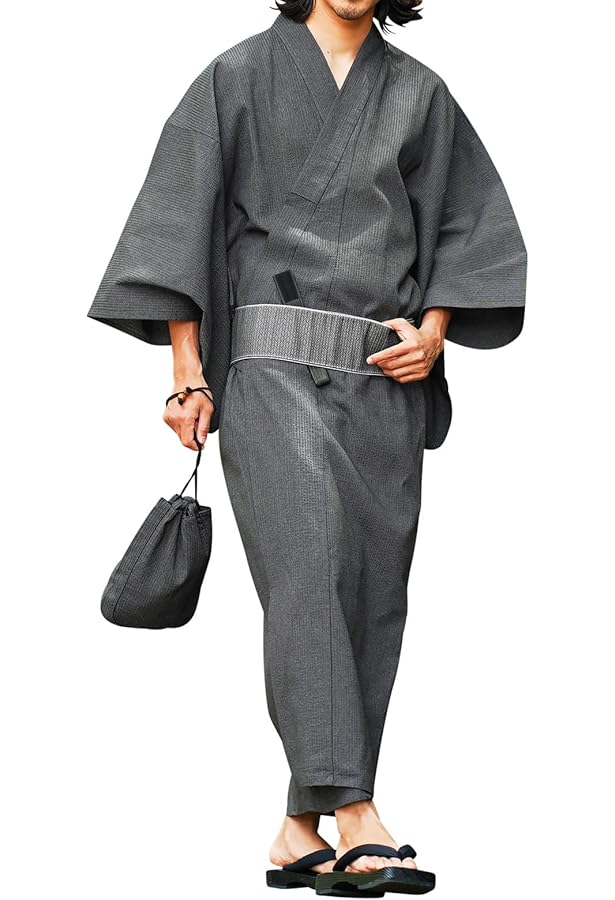 Amazon.co.jp: [KASVIN] メンズ 浴衣 和装 コスプレ男性向け 着物 和服