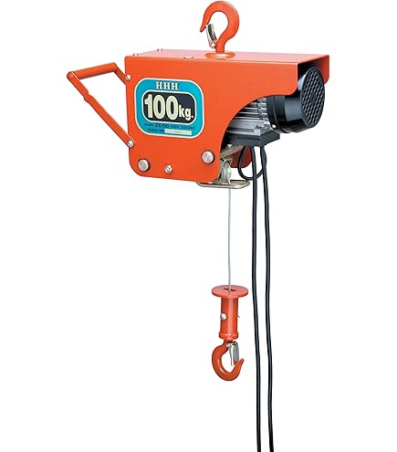 中古 OH 電動ワイヤーホイスト DWH-100 100kg 100V 電動ウインチ