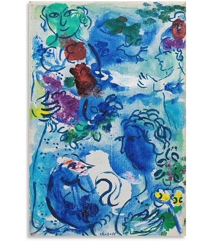 Amazon.co.jp: マルクシャガールポスター抽象的な花の壁の芸術 マルク