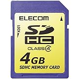 エレコム SDHCカード 4GB Class4 NINTENDO 3DS動作確認済み MF-FSDH04G