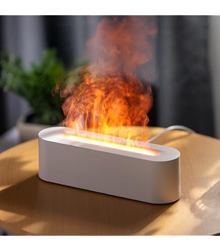 Amazon.co.jp: Lovaroma ハイブリッドアロマ火湿器 炎 卓上加湿