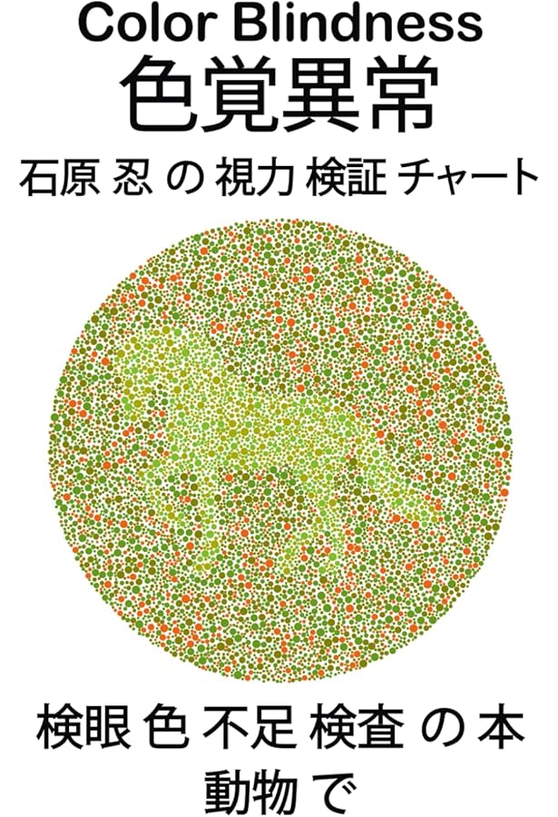 Color Blindness 色覚異常 石原 忍 の 視力 検証 チャート 検眼 色