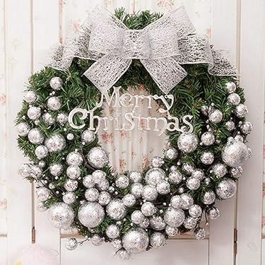 クリスマスリース シルバーとホワイトの輝き クリスマスギフト アートフラワー クリスマスリース シルバーとホワイトの輝き クリスマスギフト