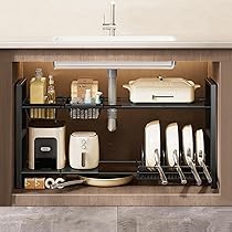 Amazon.co.jp: ママ倉 シンク下 収納 キッチン収納ラック 【鍋蓋