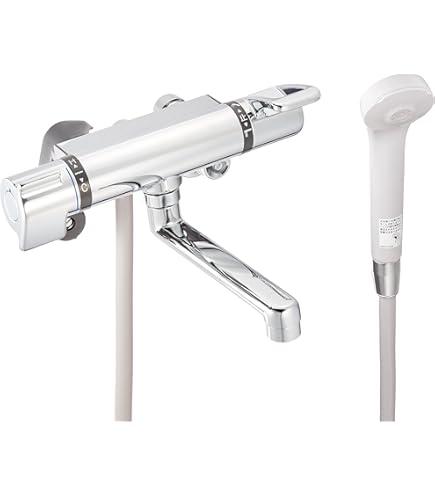 Amazon | KVK サーモスタット式シャワー混合水栓 240mm パイプ付