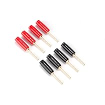 ストレート ピン 8本1組 小ぶりなプッシュ式スピーカーターミナル用プラグ ピンプラグ セット 内径3 18mm 金メッキ 8本1組 家電 カメラ