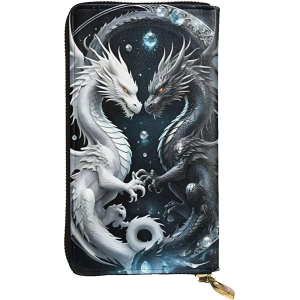 Amazon | [alaza] 長財布 二つ折り ドラゴン 龍 中国風 中華 竜