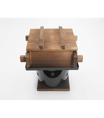 Amazon | トータル通販 ミニ角長焼杉セイロ＜蓋・竹ス付＞ 820-18003